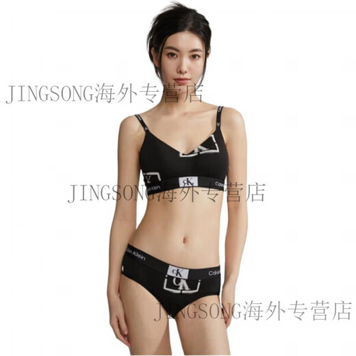 凯文克莱（Calvin Klein）CALVINKLEIN字母舒适透气内裤女款1条装黑色 装(黑色) 1条 S