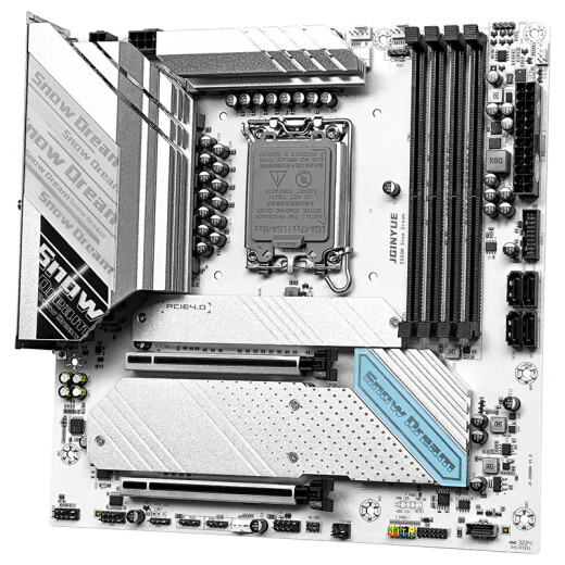 精粤H610/B760/Z690 Z790雪梦主板INTEL游戏主板/ITX主板 适配12100F/12400F/12600KF/14600KF单主板 精粤Z690M Snow Dream D4主板