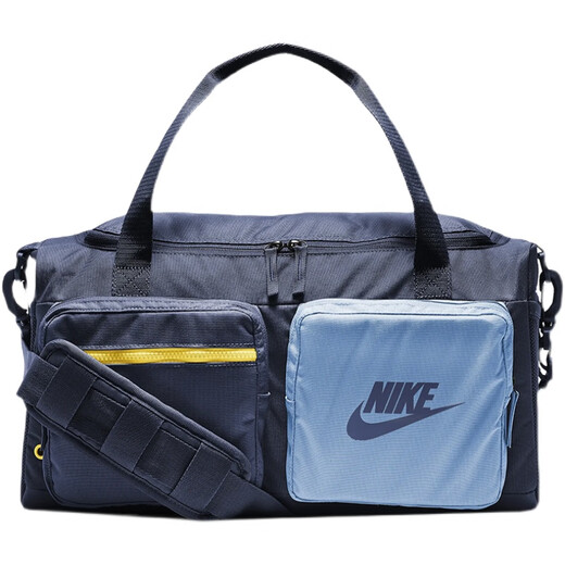 耐克（NIKE）新款健身包单肩斜挎包运动旅行手拎桶包男女BA6169-410 BA6169-410 47x22x24CM心灵蓝
