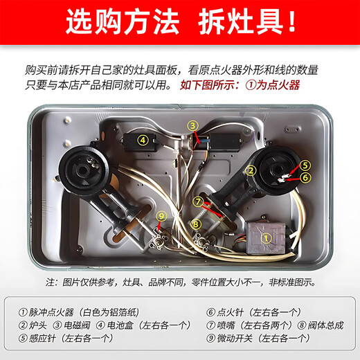 Bohuida is suitable for embedded double-burner gas stove pulse ignition controller with self-priming solenoid valve and flameout protection natural gas stove accessories. Double stove 1.5V pulse (with wire)