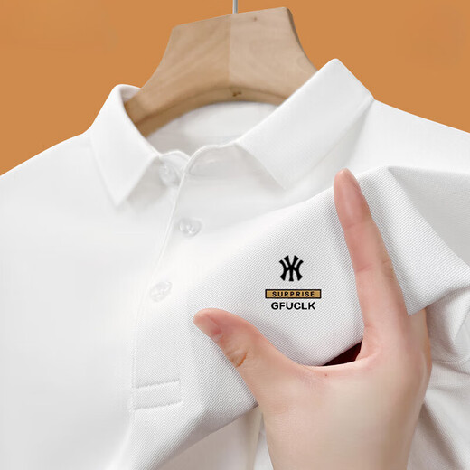 Czcm Light Luxury High-End Brand Brand Roomed Polo рубашка для мужской футболки Lose Casual Collar Business Top New Style New Style Рубашка Y2Polo-Black 3xl 165-180Jin [Jin равно 0,5 кг]