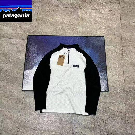 巴塔哥尼亚（Patagonia）户外运动卫衣男女款立领套头打底衫宽松休闲长袖T恤衫 深灰色9885立领打底衫 M 【100-120】斤