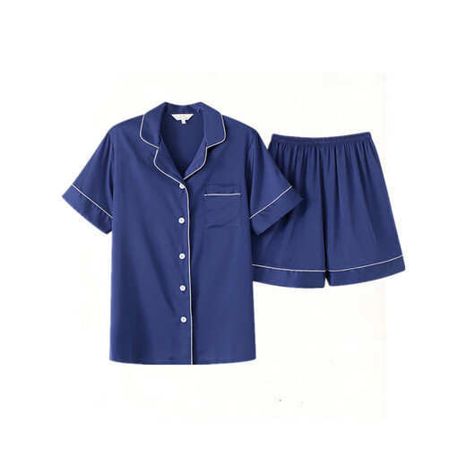 
Catman (MiiOW) high-end pajamas for women in summer ice silk shorts shorts sexy spring and autumn thin imitation silk cardigan two-piece set 3899 bean paste M (85-100Jin [Jin equals 0.5 kg])