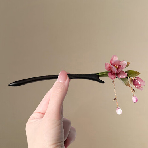 Bai Shilin's super fairy ancient-style hairpin for women, tassel-shaped hairpin, wooden hairpin, Hanfu cheongsam headdress, new Chinese style accessories for girlfriend, super fairy fringe hairpin