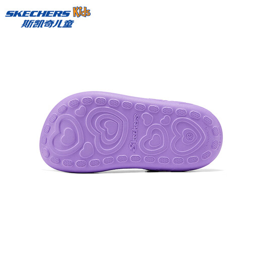 Skechers Girls' Slip-On Crocs Fashionable Outerwear Lightweight Hydrophobic Home Non-Slip Casual Light Beach Shoes Lavender/LAV 27.5