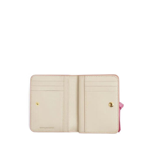 马克.雅可布（MARC JACOBS）女士短款PU材质紧凑钱包小巧便携日常通勤手拿包 Pink & Purple 695 ROSE MU UNICA