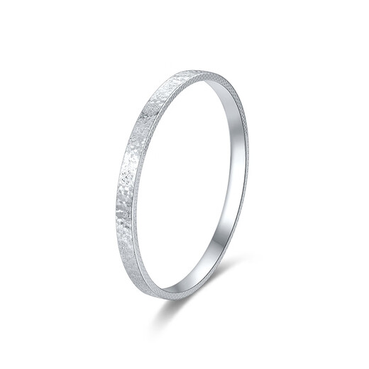 Mengjinyuan Platinum Bracelet Crushed Ice Bracelet Peach Blossom Sparkling Platinum PT950 Fixed Mouth Bracelet as a Birthday Gift for My Girlfriend Ring Mouth 58 Weight Approximately 20.20g Peach Blossom Crushed Ice