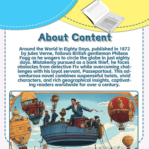 80天环游地球 Around the World in Eighty Days 英文原版书 世界经典文学名著 中小学生课外阅读推荐 英语小说
