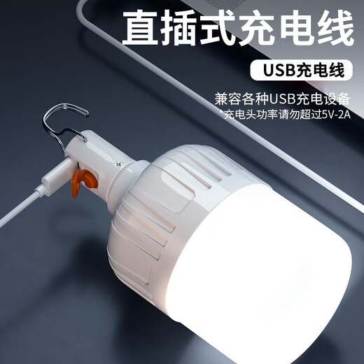 JINGGONG Rechargeable Emergency Lighting LED Bulb Wiring-Free Ultra-Long Life Mobile Outdoor Night Market Power Outage Camping Light 200W White Light