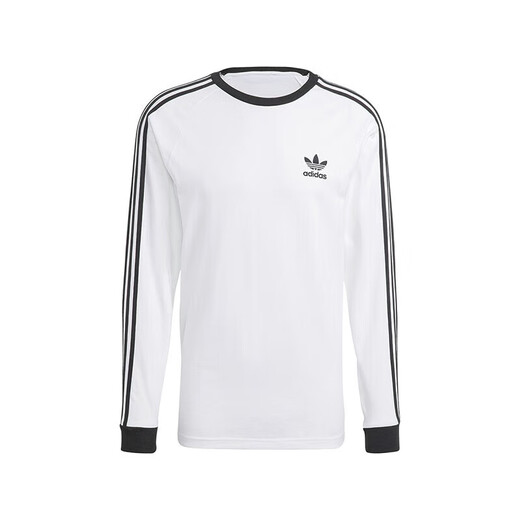 阿迪达斯 （adidas）三叶草男女25新款圆领透气运动长袖t恤IA4879 4877 黑色/ia4877 L 180CM/135-155斤