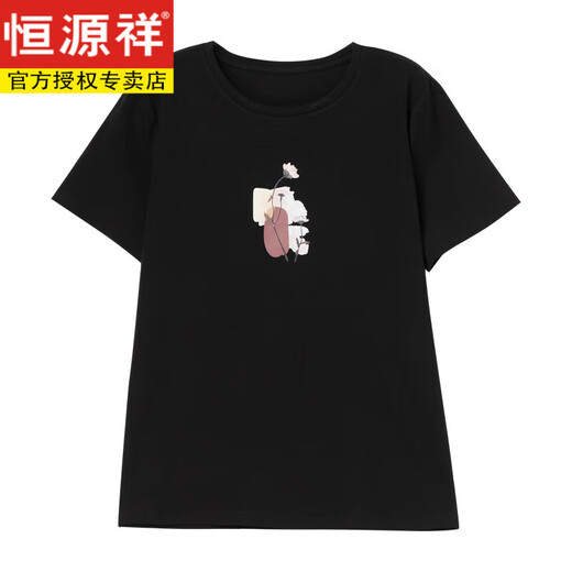 Hengyuanxiang Fat MM Kurzärärmelte T-Shirt für Frauen im Sommer in der Sommer-Größe Frauen aus der losen Baumwolle mittleren Alters im mittleren Alter aussehen dünn und vielseitig.