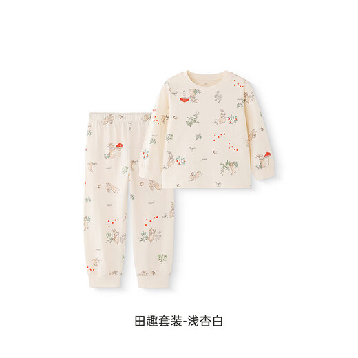 YEEHOO children's home clothes set autumn medium and large children's pure cotton antibacterial pajamas for boys and girls autumn clothes