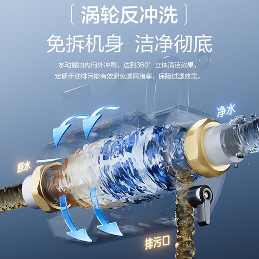 
Angel All Copper Backwash Pre-Filter Household High Flow Central Water Purifier 3527 [Classic Gray] Universal Front + Faucet Filter
