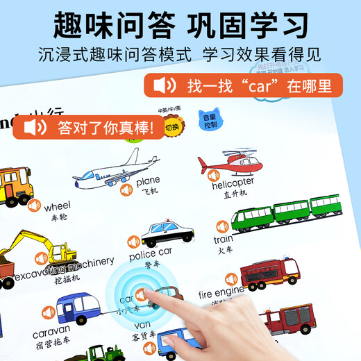 英语学习神器启蒙有声书会说话的手指点读笔幼儿童单词早教机宝宝听读有声发声书英文早教绘本零基础入门幼儿园小学生中英双语读物 英语单词大书+识字大王3600字+会说话的妙趣6