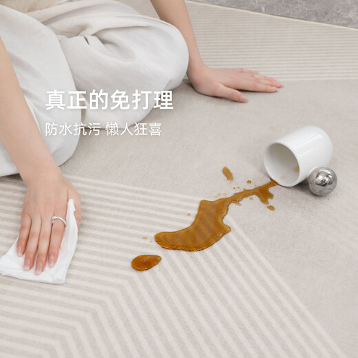 臣祥地毯客厅2025新款免洗可擦轻奢高级爬爬垫感厚津 清蔷-13566 240cm*400cm定制