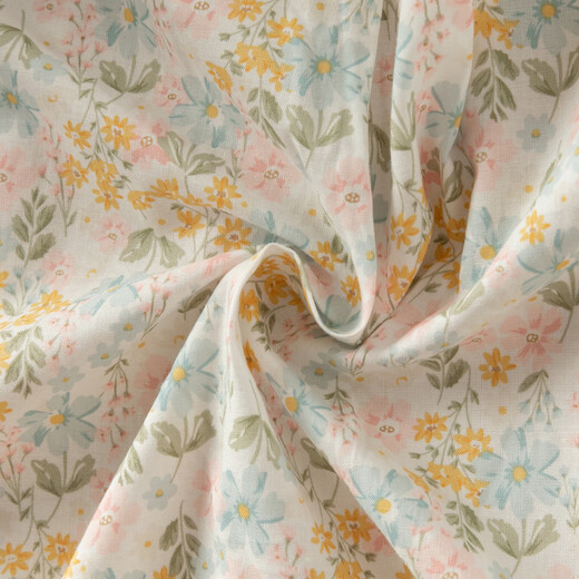 DAVE&BELLA pure cotton girls' shirts, baby girls' long-sleeved tops, spring clothes, new styles, children's shirts, children's clothes, flower print, in stock, 130 cm (recommended height 120-130cm)