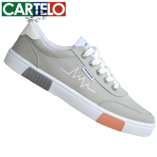 
CARTELO old Beijing cloth shoes men's shoes summer new canvas shoes trendy versatile soft sole sports shoes men's flat sole trendy shoes mesh 6167 gray 39 standard code
