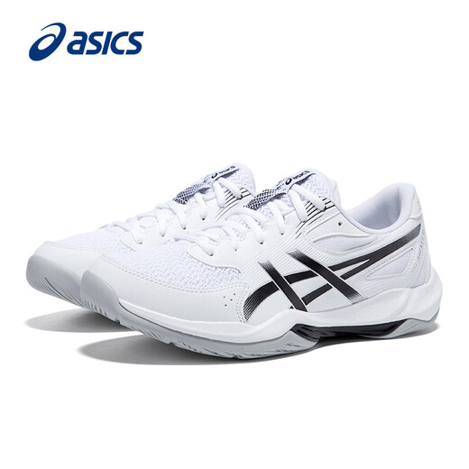 ASICS Badminton Shoes Men's New Breathable Cushioning Lightweight Professional Sports Shoes GEL-ROCKET 12 White/Black-101 43.5