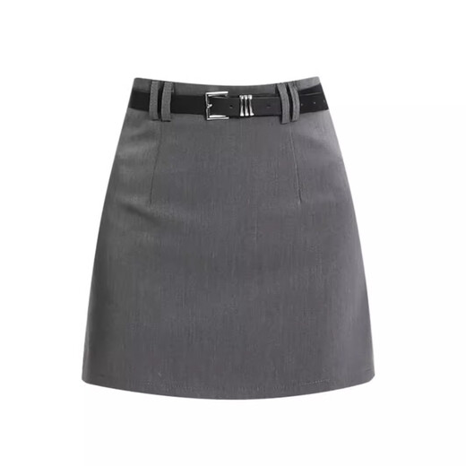 He Jiagong skirt, women's commuter interview suit skirt, one-step skirt, hip-covering slim skirt, short skirt, a-line skirt, spring and autumn, gray M, recommended 100-110 Jin Jin equals 0.5 kg