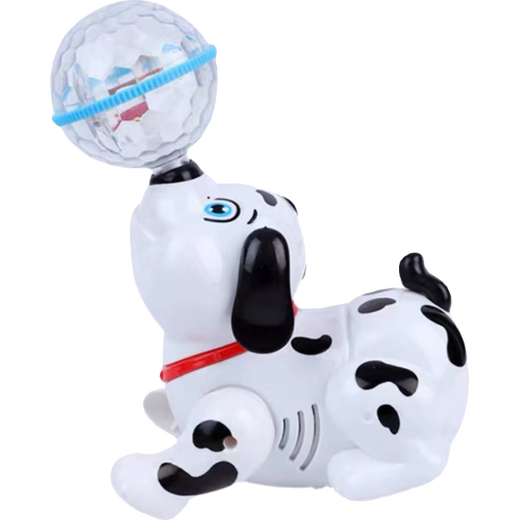 Mengyu kann rotierende Stunthunde, Jungen, Mädchen, Babys und Babys mit Elektrikspielzeug 0-1 Jahre alt 2 Ball rotierende Stuntpuppen [Batteriemodell] singen und tanzen.