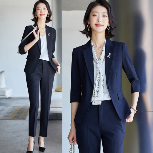 Zhenyi Interview Anzug weiblicher Lehrer Streifen Jacke Thin God Style Anzug Anzug Sinn formelle mittelgroß