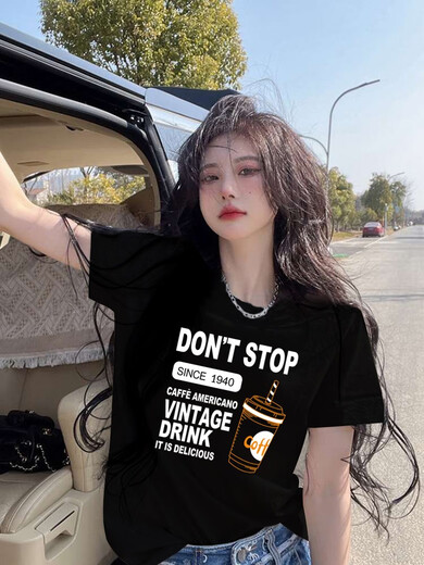 GTYUWVG欧货正肩纯棉克莱因蓝夏季女士短袖t恤女2025新款正肩体恤上衣ins 6172克莱因蓝常规款 S