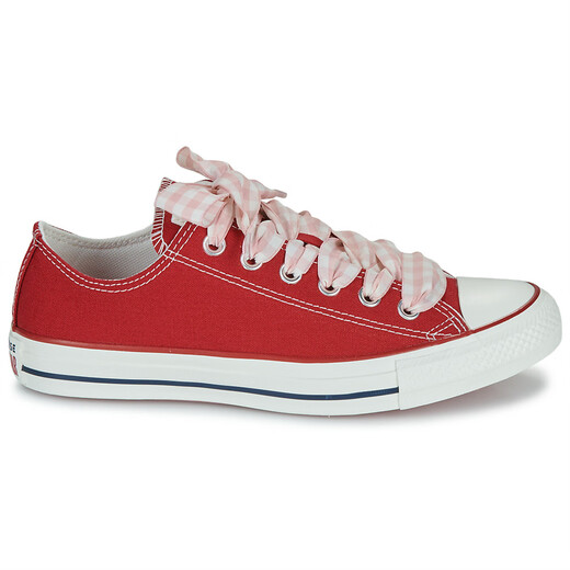 匡威（Converse）女鞋运动帆布鞋青少年系带低帮透气球鞋红色春夏2025新款A13662C 红色 39.5