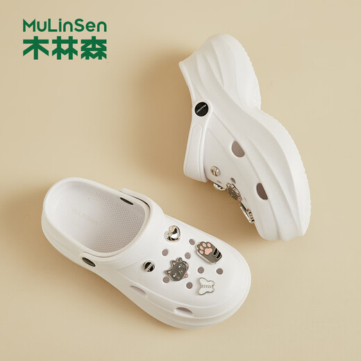 Chaussures de trou de Mulinsen pour femmes portant des sandales de plage sportives de merde de merde pour les sandales à semelles épaisses pour les femmes