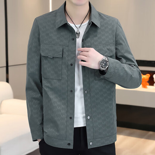 DVHNMK Veste pour hommes Spring et automne à l'automne New Style Business Businet Office haut de gamme Plaid Jacket Jacket Navy Blue [Spot Deviling Twit