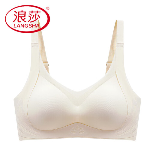 浪莎（LangSha）无痕内衣女小胸聚拢无钢圈调整型收副乳防下垂运动美背性感文胸罩 香槟 S 【适合32/70ABC】