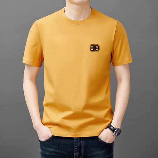 
Seven Wolf 240g heavy pure cotton short-sleeved T-shirt for men loose casual round neck base shirt T-shirt top men's clothing KSJY9922 white M 165 suggests 100-120Jin [Jin equals 0.5 kg]