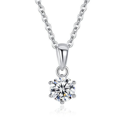 Fat Donglai's same platinum necklace pt950 platinum loose diamond necklace moissanite 1 carat four-claw single pendant AU75 platinum loose diamond single pendant 3 carats