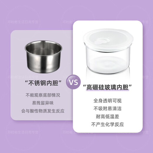 JFHSBS Deutsche Joghurtmaschine, Haushalt, klein, vollautomatisch, Glaseinsatz, Wein, Reiswein, hausgemachte Gärung, All-in-One-Topf, Natto-Gärung, Kimchi-Maschine, Multifunktions-Großraumverpackung, intelligente Keramik, weiß, 1 l großer Liner + 4 x 100 ml kleine Tassen