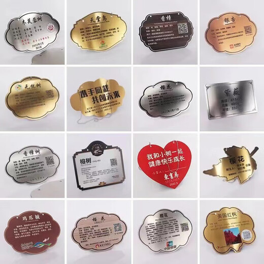 树牌挂牌防水树名挂牌定制不锈钢树木标识牌树木介绍果树悬挂吊牌 定制成交专拍【定制款】