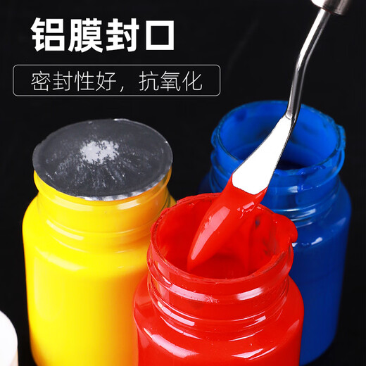 XMSJ printmaking ink pigment 60ml color water-based printmaking roller tool special ink painting multi-Specifications color ink optional ink painting pigment 6 types each 60ML