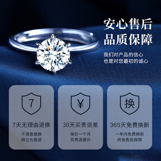 Central Chuang Fashion Chinese Gold Proposal Engagement Women's Ring Diamond Ring 1 Carat Moissanite Wedding Moissanite Ring Women's Silver 925