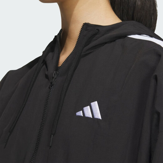Adidas Women's Sports Style Series W 3S WV WB Woven Jacket JZ2162 Black M