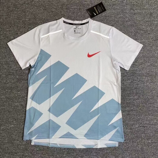 NBA KIDS-NIKE猎鹰速干半袖田径训练服专业跑步猎鹰短跑服装反光网眼速干 耐克-猎鹰背心-灰色【高品质】 M 耐克-M 55-65KG