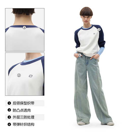 Jiao Nei is very comfortable 502Regular men and women same style three-proof long-sleeved T-shirt versatile casual couple wear autumn and winter bottoming shirt