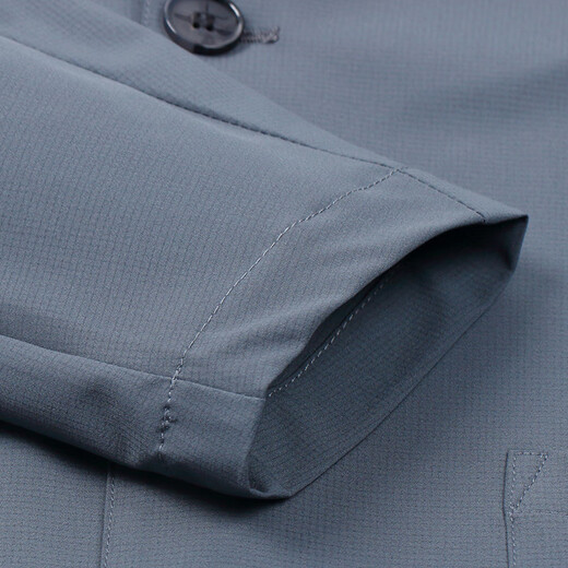 罗蒙（ROMON）防晒西服男夏季无痕免烫轻薄冰丝休闲西装外套上衣服2379 黑色3XL