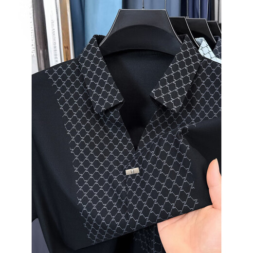 Gy Goldlion Sommer Neues Scherenkragen kurzärmeligte T-Shirt für Männer für böser hautfreundliche, komfortable und entspannte, vielseitige, halbärmelige WSTB/759 Leder Red Kurzärärmelt-T-Shirt L 115-135jin [Jin gleich 0,5 kg]