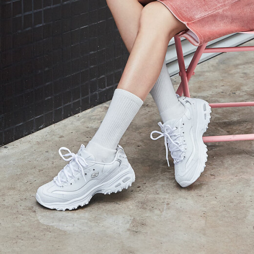 Skechers Women's Shoes 25 Panda Zapatos gruesos Sombros de papá de moda en moda zapatos para mujeres zapatos blancos 11979 11979-WSL White 35.5