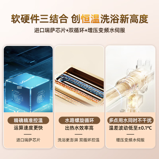 Vanward Ansuiwash V6PRO 16-liter gas water heater natural gas 5A level one constant temperature silent energy-saving supercharged state subsidy 15% JSQ30-16V6 PRO