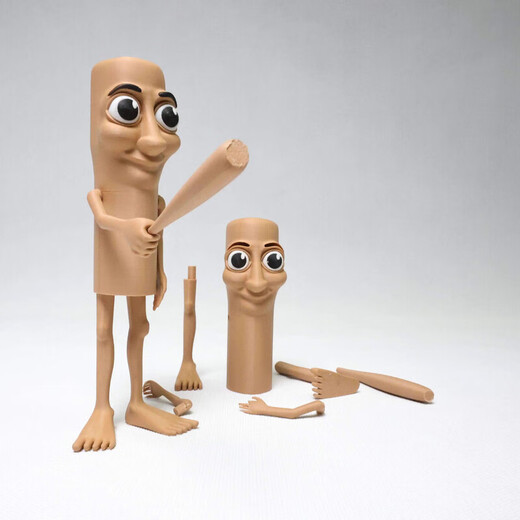 
Milexiu foreign mountain and sea martial arts figure TungTungTungSahur wooden stick man Italian brainrot creative toy TungTungTung wooden stick man (joint movable)