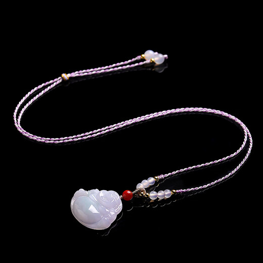 Pure Heart Stone Guaranteed Price 11.11 Goods A Jade Buddha Pendant Spring Belt Colorful Smiling Mouth Ever Open Maitreya Buddha Jade Pendant Comes with Certificate