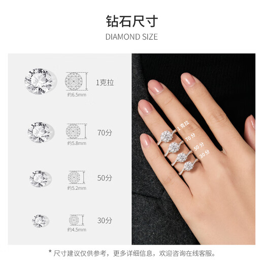 DEINO Diamond Ring for Women Proposal Diamond Ring Artificially Grown Diamond Ring Engagement Light Luxury Gift for Women D-E Color/VS Clarity Luxury Gift Box 1 Carat