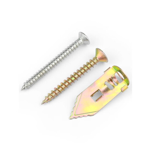 Thousand-speed wheel driven gypsum board expansion screw fiber cement board Ete board thermal insulation board special expansion nail expansion tube + M4*35 color zinc nail 50 sets