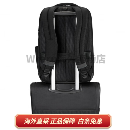 新秀丽（Samsonite）Mysight 品牌徽标商务通勤 环保材料 双肩包 男女同款情侣款 黑色 基础装(包)