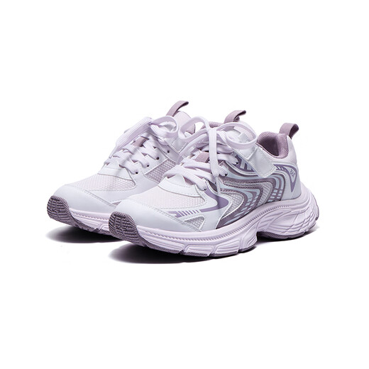 361 children's shoes for girls' sneakers 2025 autumn millennial style cushioning high elastic splicing retro casual shoes Purple 35