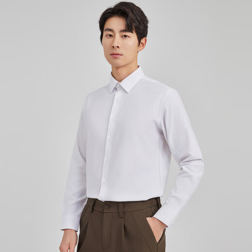 Sundance [con Laiser/Tres defensas] 2025 Spring New Style Style de mediana edad y joven camisa de manga larga formal hombres blancos 40